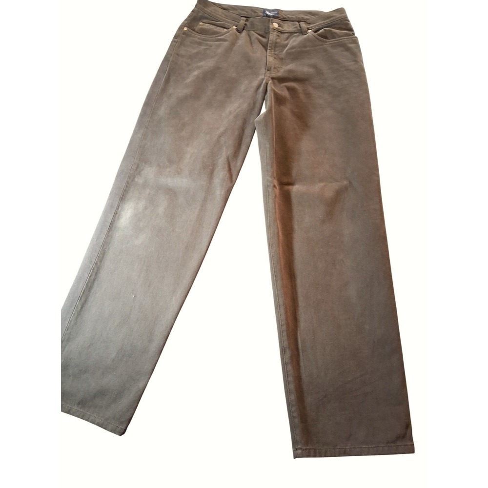 Indigo Palms Relaxed Fit Pants Mens 36x34 Olive Drab Cotton Casual Trousers